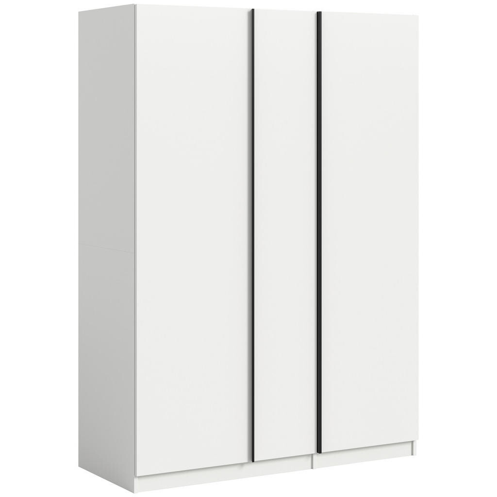 MID.YOU SKRIŇA S OTOČNÝMI DVERAMI, biela, 130/183/53 cm