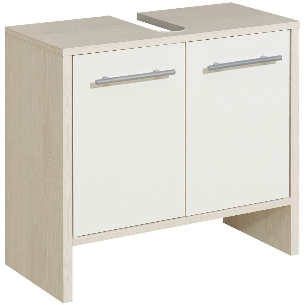 Carryhome SKRINKA POD UMÝVADLO, biela, farba pínie, 62,0/54,3/28,0 cm