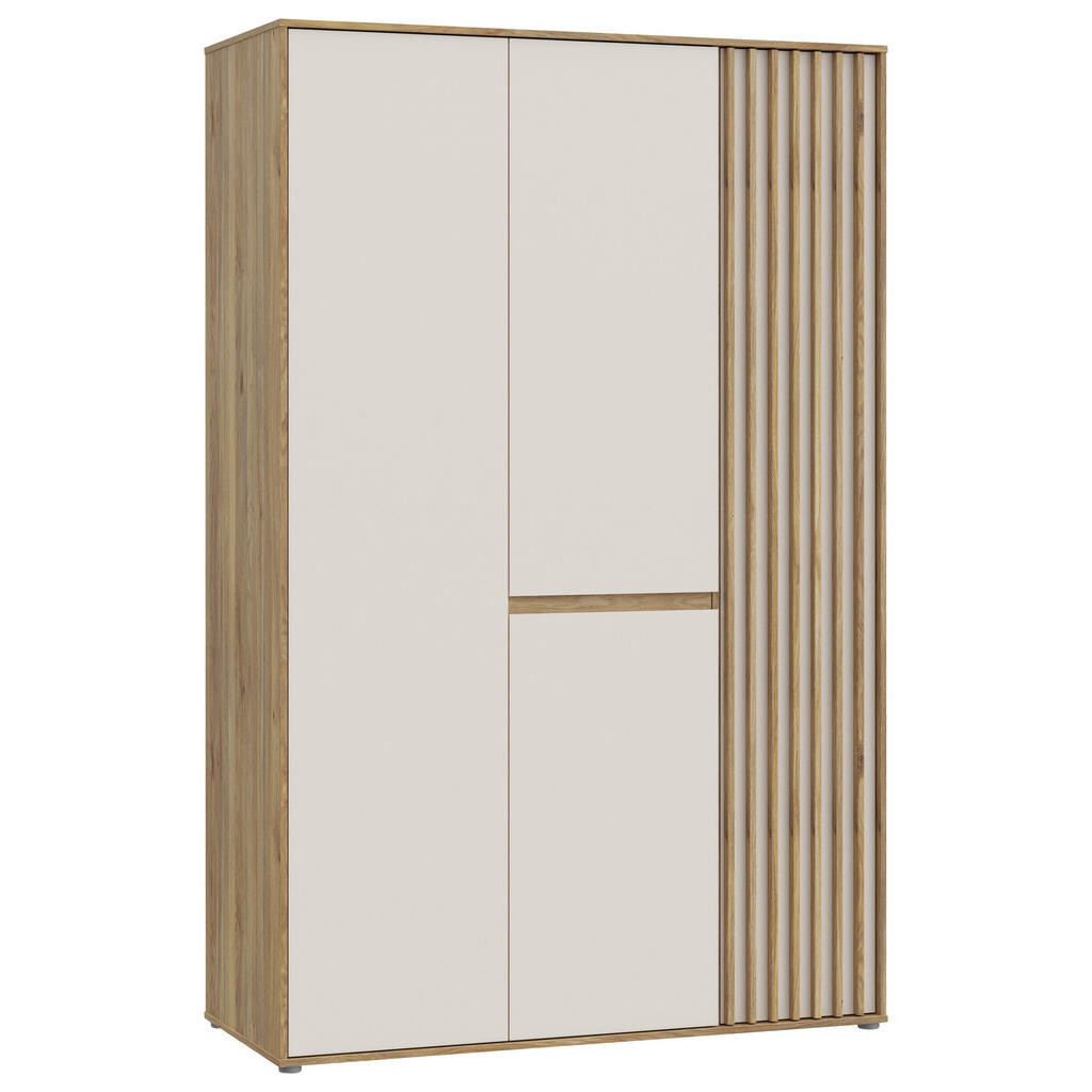 Hom`in SKRIŇA S OTOČNÝMI DVERAMI, farba duba, piesková, 128,7/200/54 cm