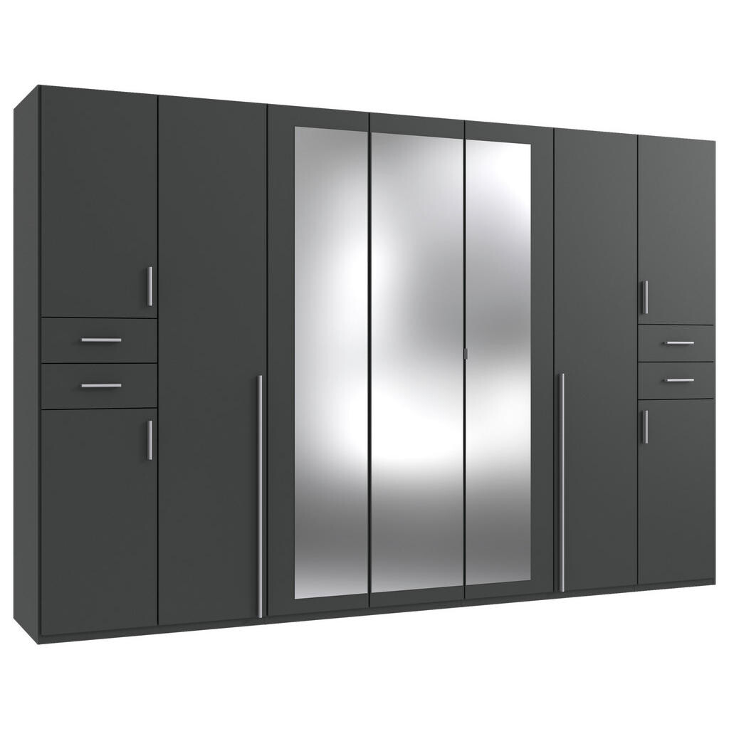 MID.YOU SKRIŇA S OTOČNÝMI DVERAMI, grafitová, 313/208/58 cm