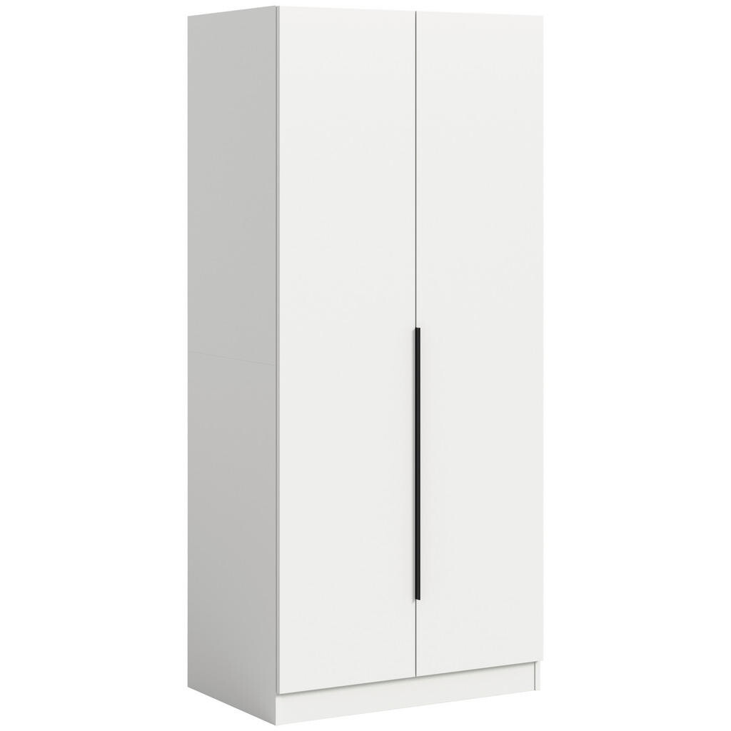 MID.YOU SKRIŇA S OTOČNÝMI DVERAMI, biela, 80/181/52 cm