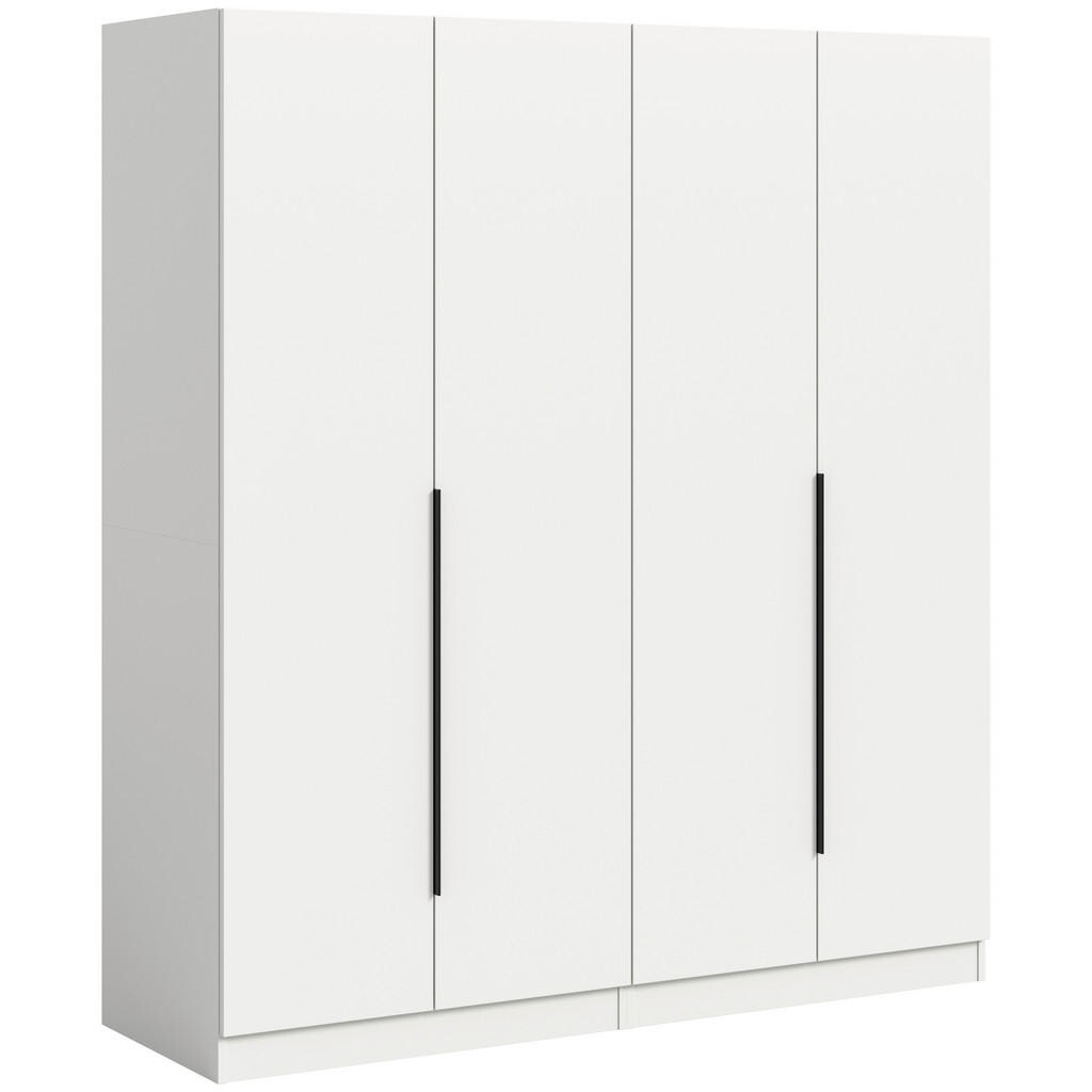 MID.YOU SKRIŇA S OTOČNÝMI DVERAMI, biela, 160/181/52 cm