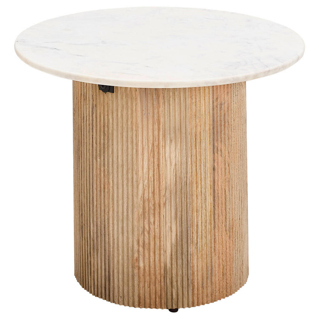 Livetastic KONFERENČNÝ STOLÍK, prírodná farba, biela, drevo, kameň, 60/60/45 cm