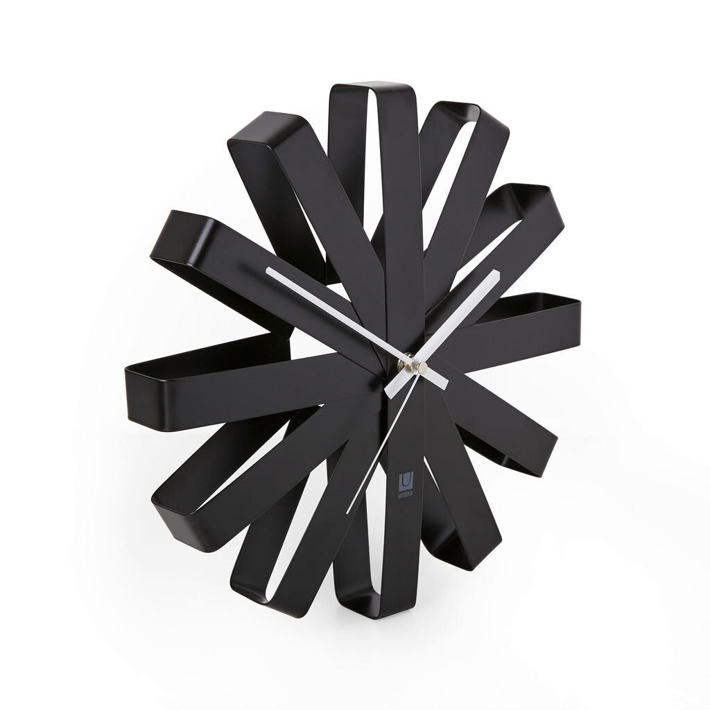Umbra NÁSTENNÉ HODINY, čierna, 30/30/7 cm