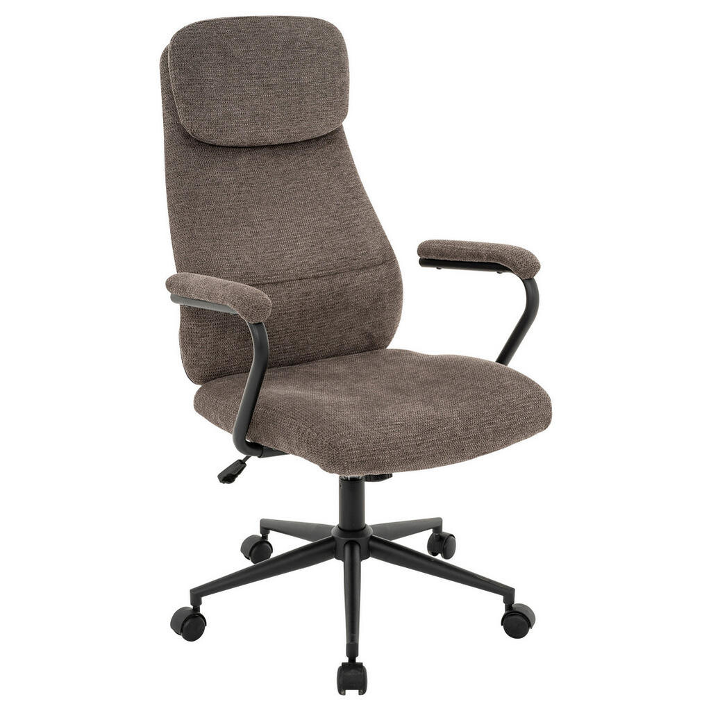 MID.YOU KANCELÁRSKE KRESLO, tkaná textília, čierna, taupe