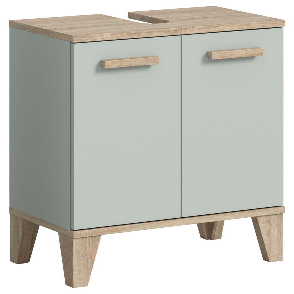 MID.YOU SPODNÁ UMÝVADLOVÁ SKRINKA, svetlozelená, farba duba, 60/61/34 cm