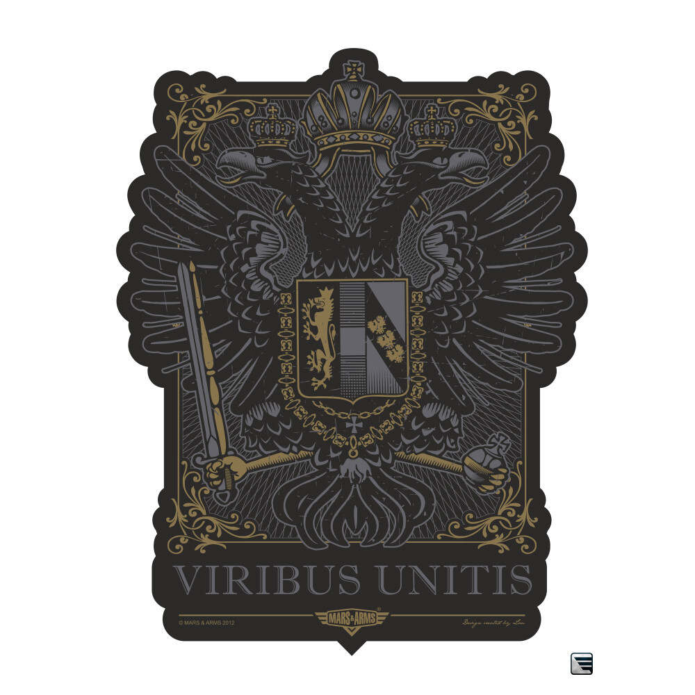 Samolepka Viribus Unitis - farebná