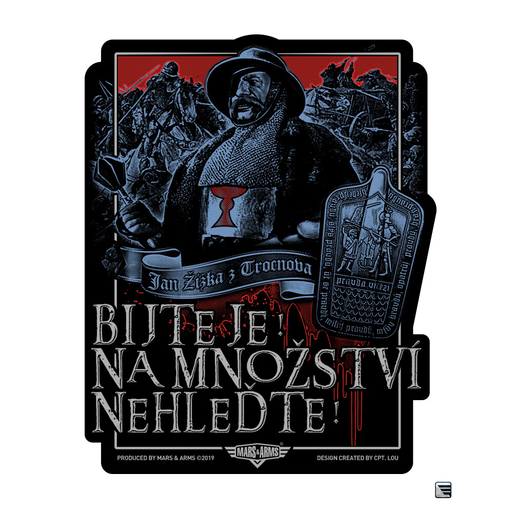 Samolepka Žižka Bite ich - farebná