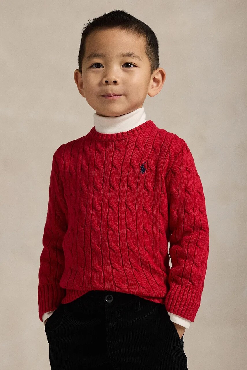 Detský bavlnený sveter Polo Ralph Lauren