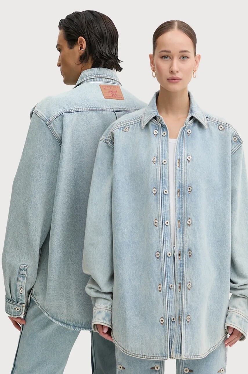 Rifľová bunda Y/Project EVERGREEN SNAP OFF DENIM SHIRT