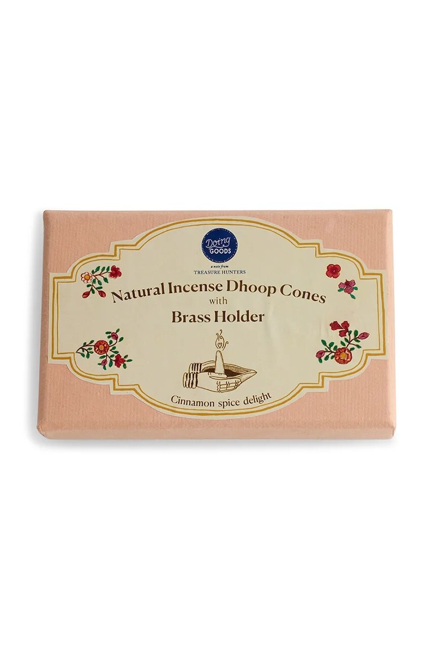 Sada držiakov na vonné tyčinky s kužeľovitými vonnými tyčinkami Doing Goods Incense Cones Giftset