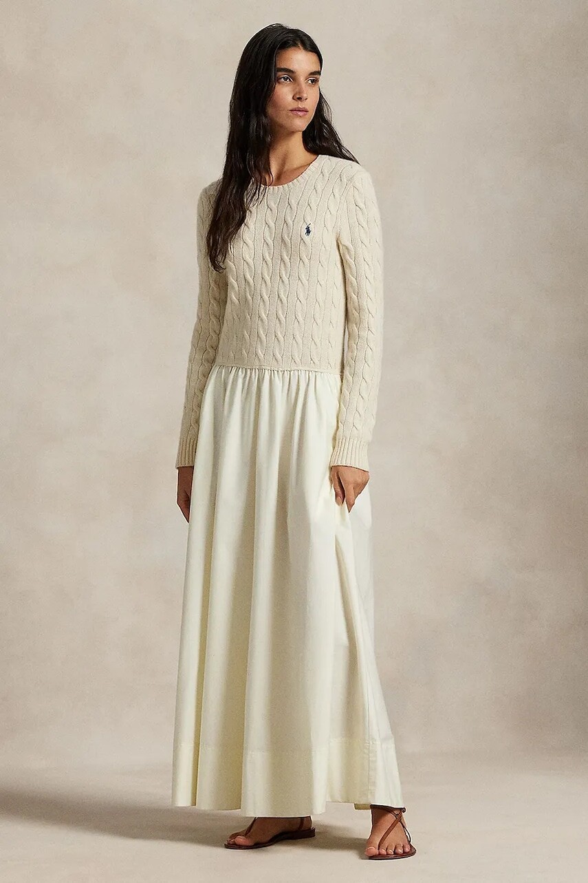 Šaty s prímesou vlny Polo Ralph Lauren