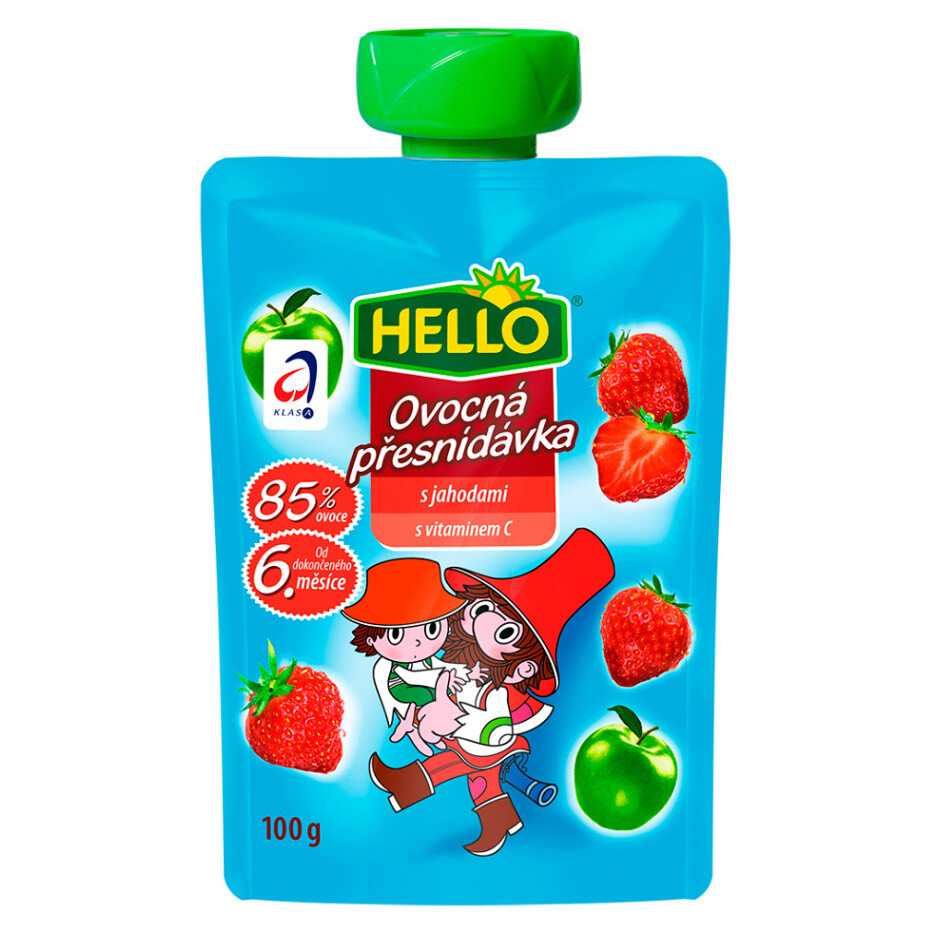 HELLO Kapsička s jahodami 100 g x 12 kusov, poškodený obal