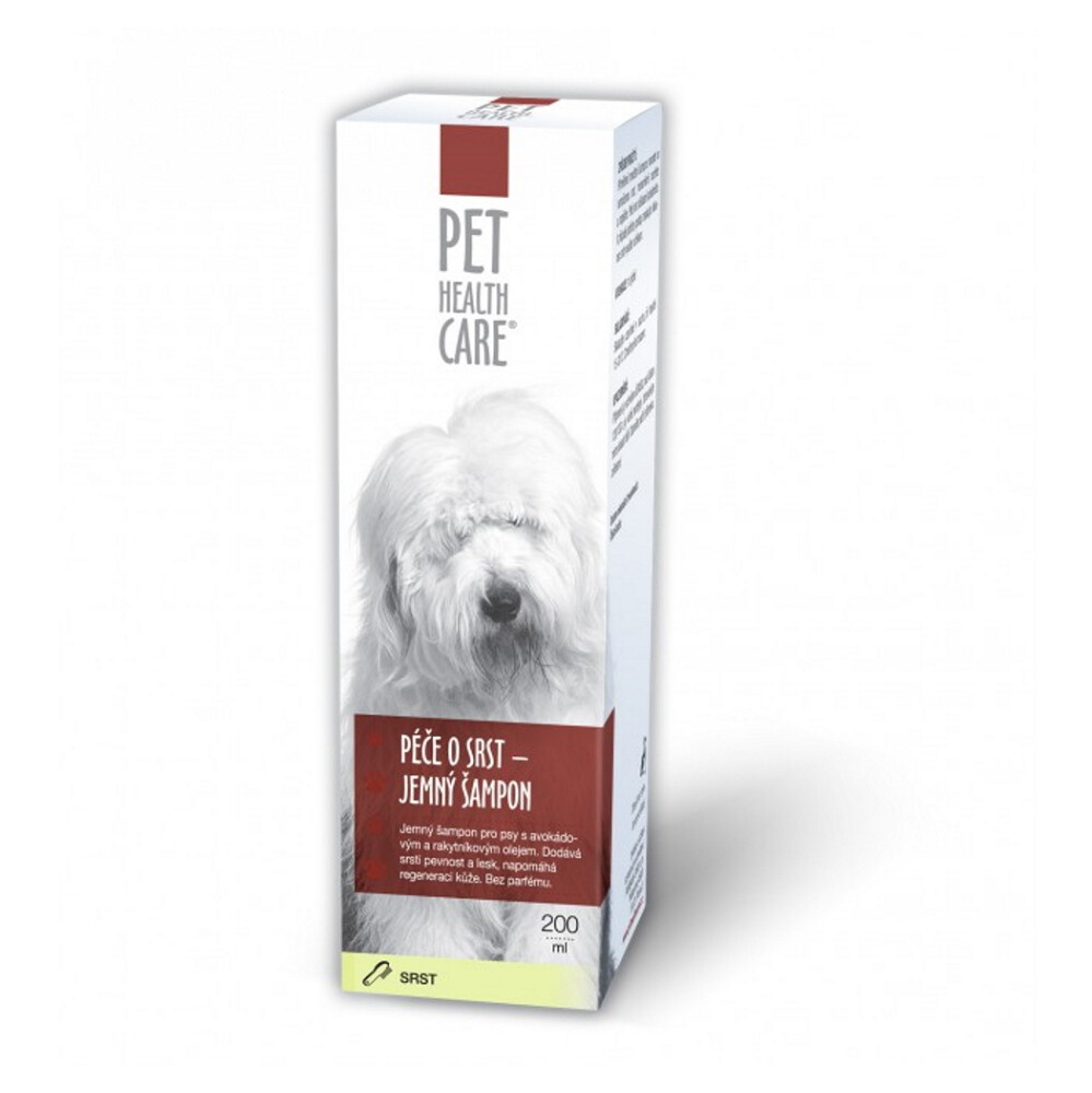 PET HEALTH CARE Starostlivosť o srsť jemný šampón pre psov 200 ml, poškodený obal