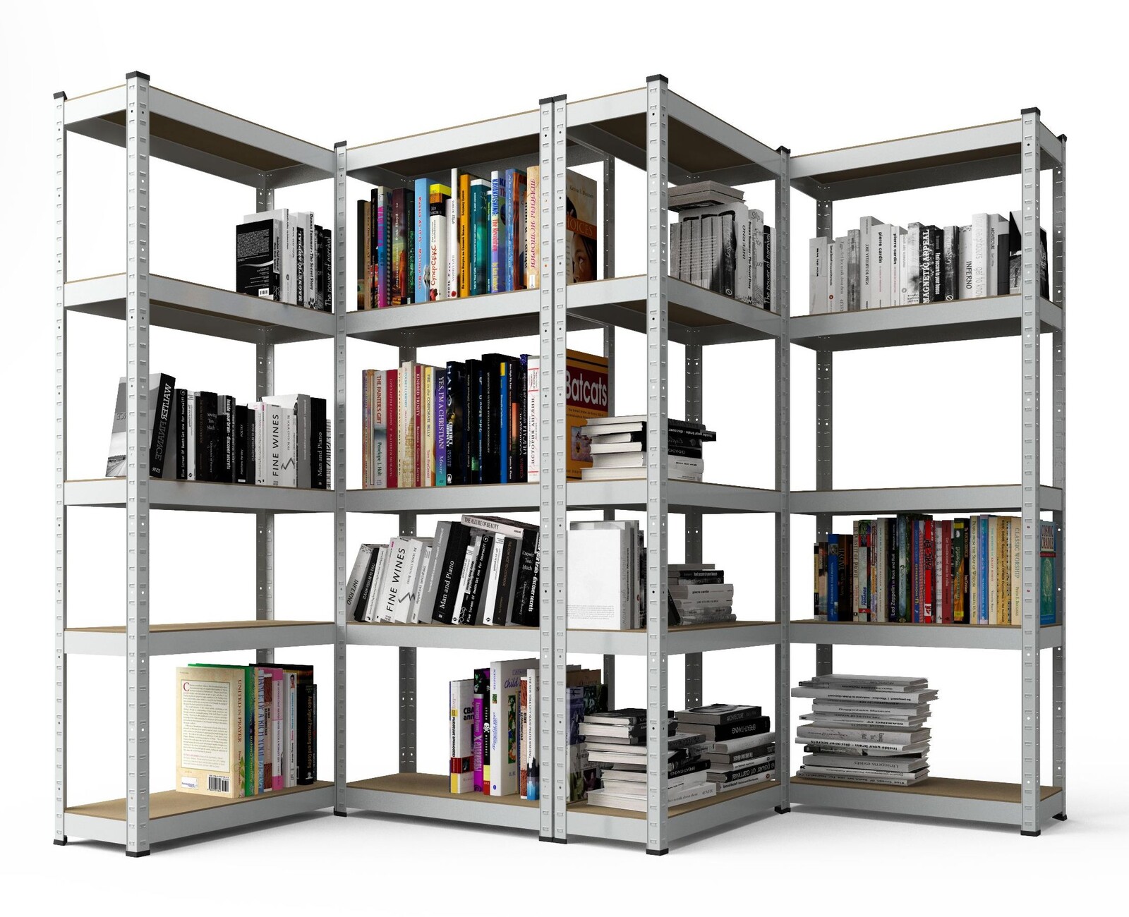 Akcia 9+1 ZDARMA Kovový regál ECONOMY 200x90x60 5 políc - pozinkovaný