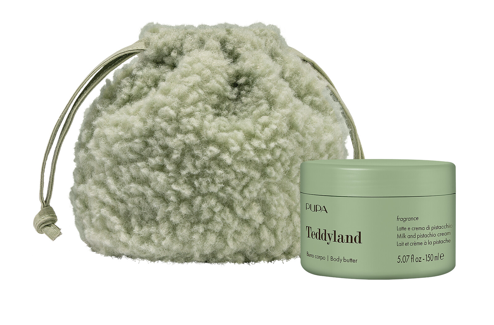 PUPA Milano Telové maslo Teddyland Milk and Pistachio Cream 150 ml