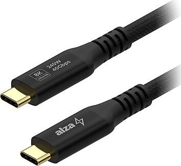 AlzaPower AluCore USB-C to USB-C USB4 Gen 3x2 240 W 0.5 m čierny