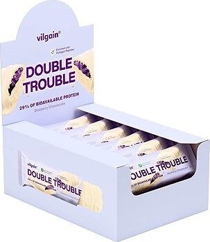 Vilgain Double Trouble Protein Bar 12 × 55 g blueberry cheesecake