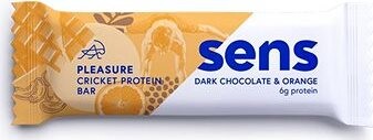 SENS Pleasure Protein tyčinka so svrčkovou múkou, 40 g, tmavá čokoláda & pomaranč