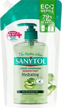 SANYTOL Dezinfekčné mydlo hydratujúce, náhradná náplň 500 ml