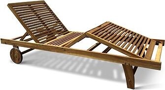 Ležadlo záhradné, polohovacie KORY AKÁCIA, hnedé