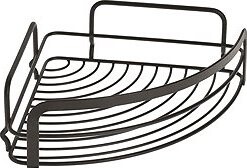 Metaltex ORIGIN LAVA Polica 20 × 20 cm závesná rohová čierna