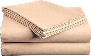 Kaptan bavlnená plachta na posteľ – Plachta béžová