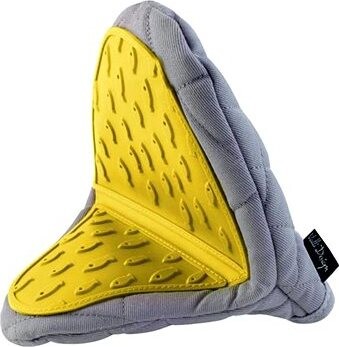 Vialli Design Rukavica kuchynská nízka so silikónom LIVIO, sivo-žltá_0764