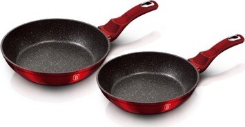 BerlingerHaus Metallic Line Burgundy Edition Sada panvíc s mramorovým povrchom 2 ks