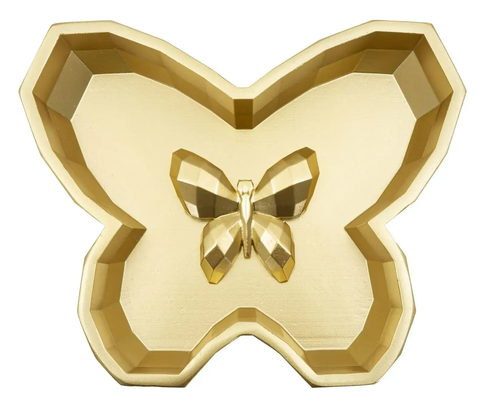 Dekorativní odkládací miska Butterfly 20,5 cm zlatá