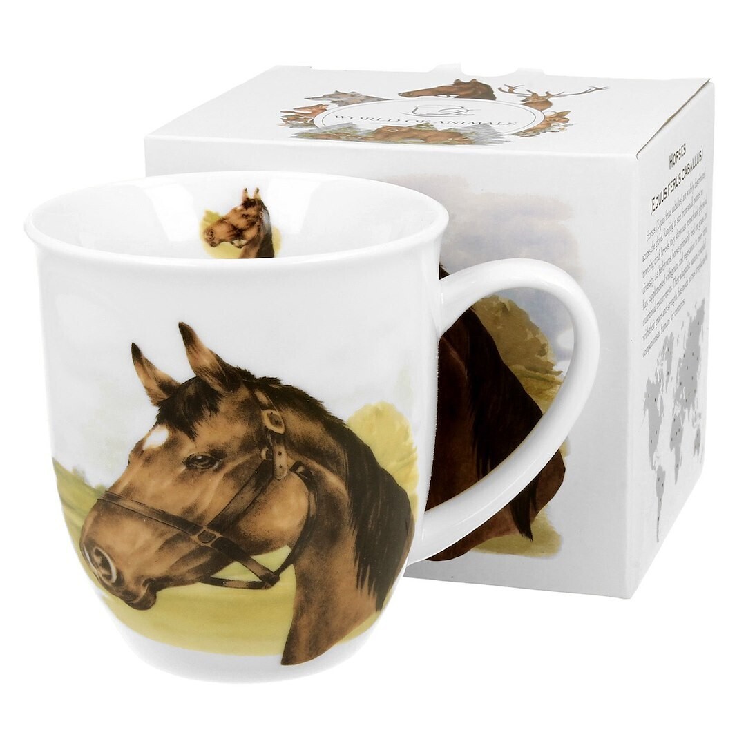 Porcelánový hrnek HORSIE 400 ml krémově bílý