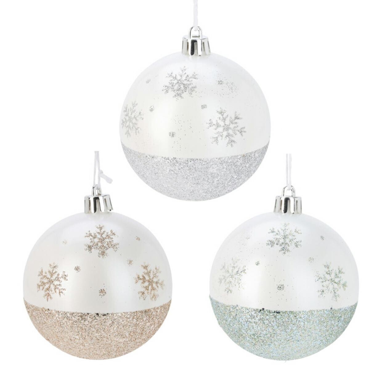 Sada 12 ks vánočních baněk LUSY 8 cm vícebarevná