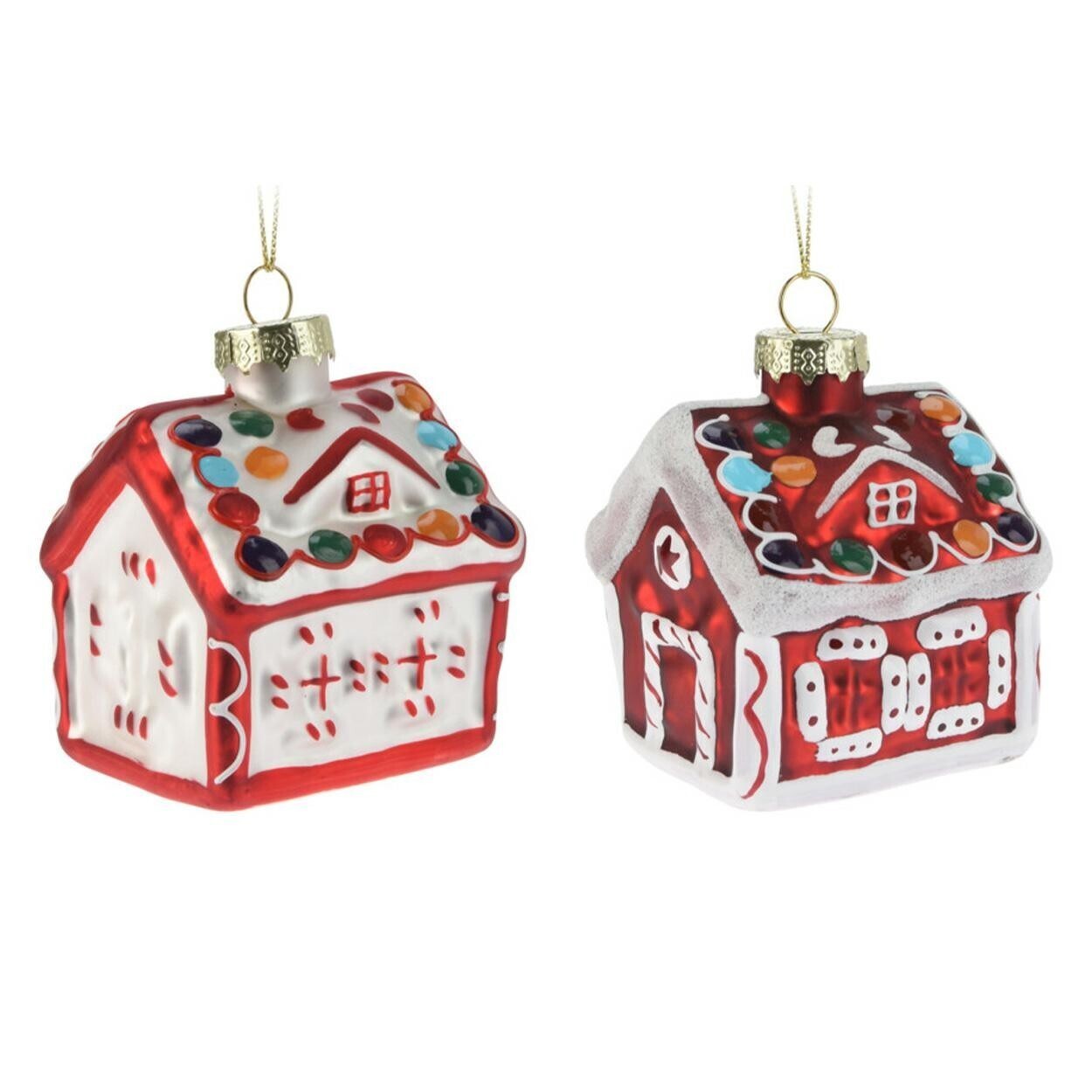 Sada 12 ks vánočních ozdob HOME 8 cm červená