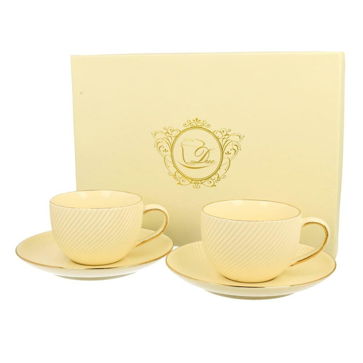 Sada 2 ks porcelánových hrnků Ecru Ice Cream 220 ml ecru