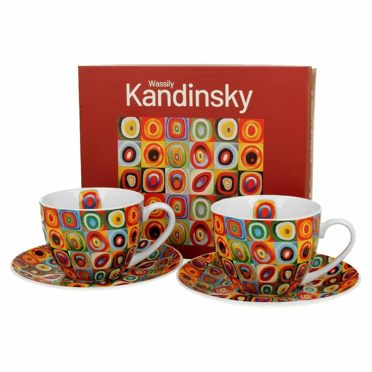 Sada 2 ks porcelánových hrnků Kandinsky Squares 270 ml vícebarevná