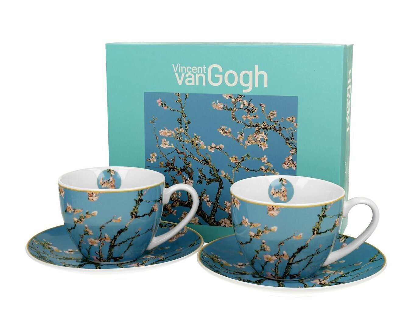 Sada 2 ks porcelánových hrnků Van Gogh A-lmond Blossom 250 ml vícebarevná