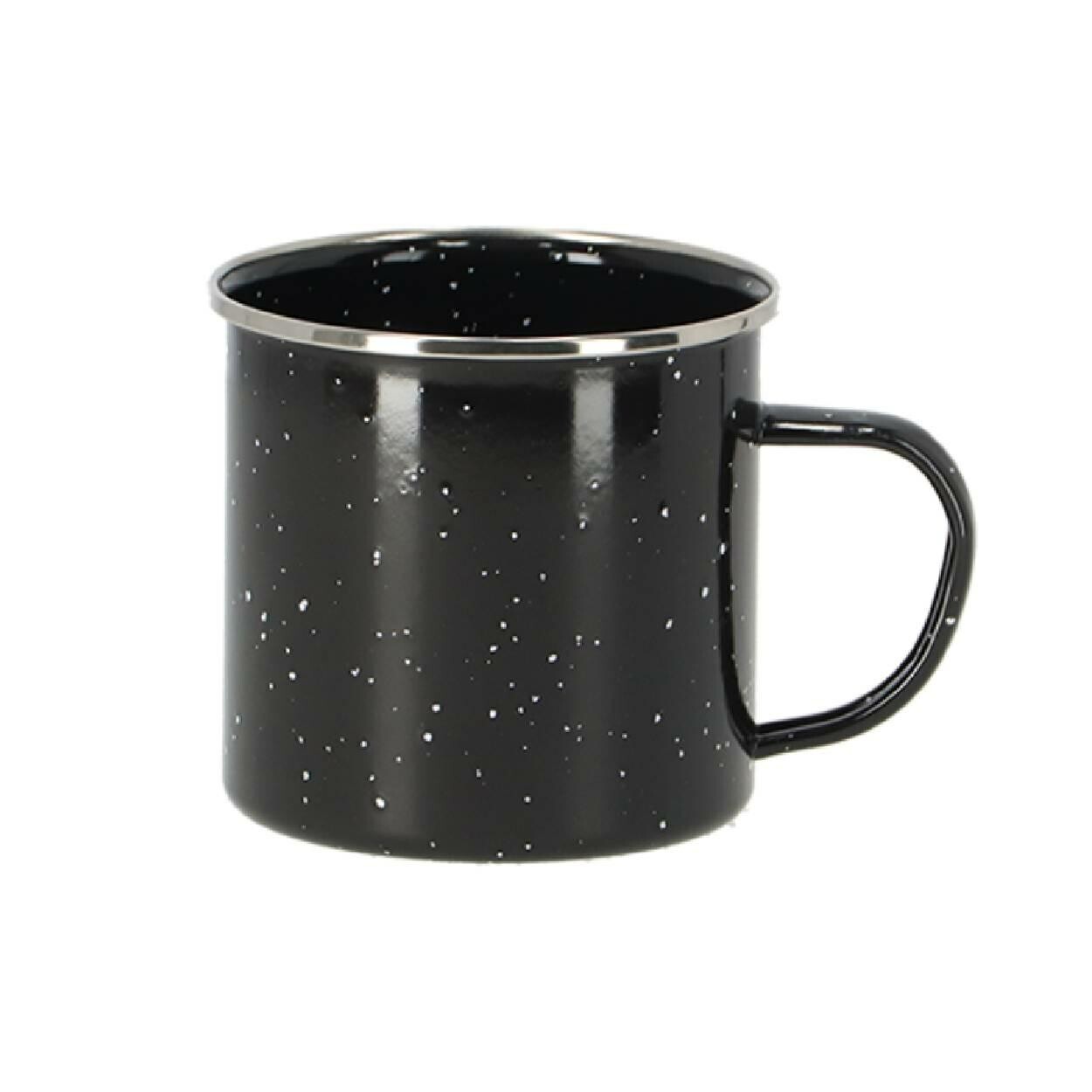 Smaltovaný hrnek JOLY 350 ml černý