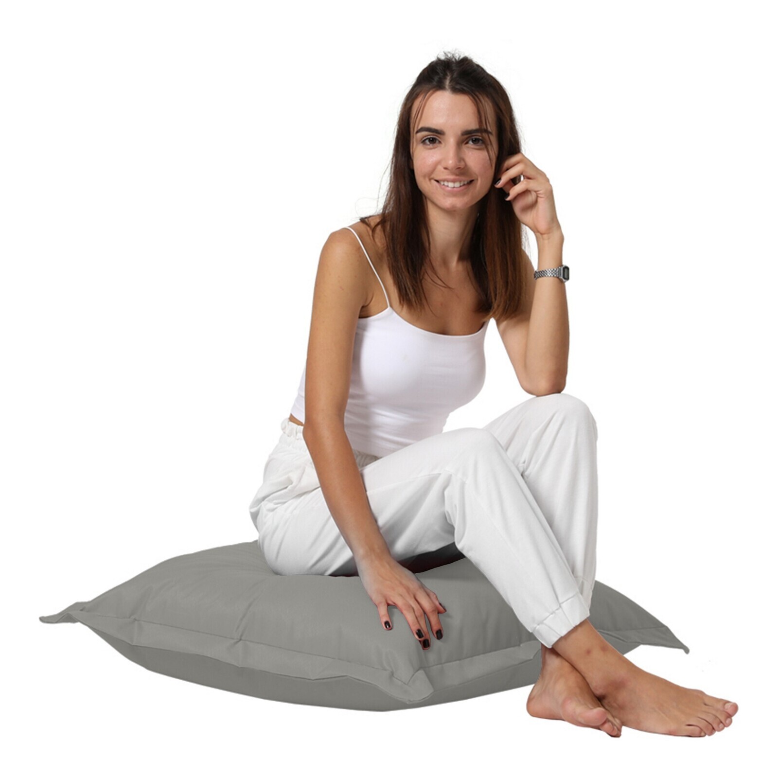 Zahradní sedací vak CUSHION 70x70 cm šedý