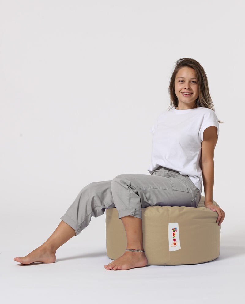 Zahradní sedací vak Round 30x55 cm béžový