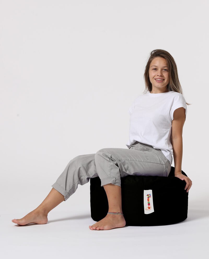 Zahradní sedací vak ROUND 35x55 cm černý