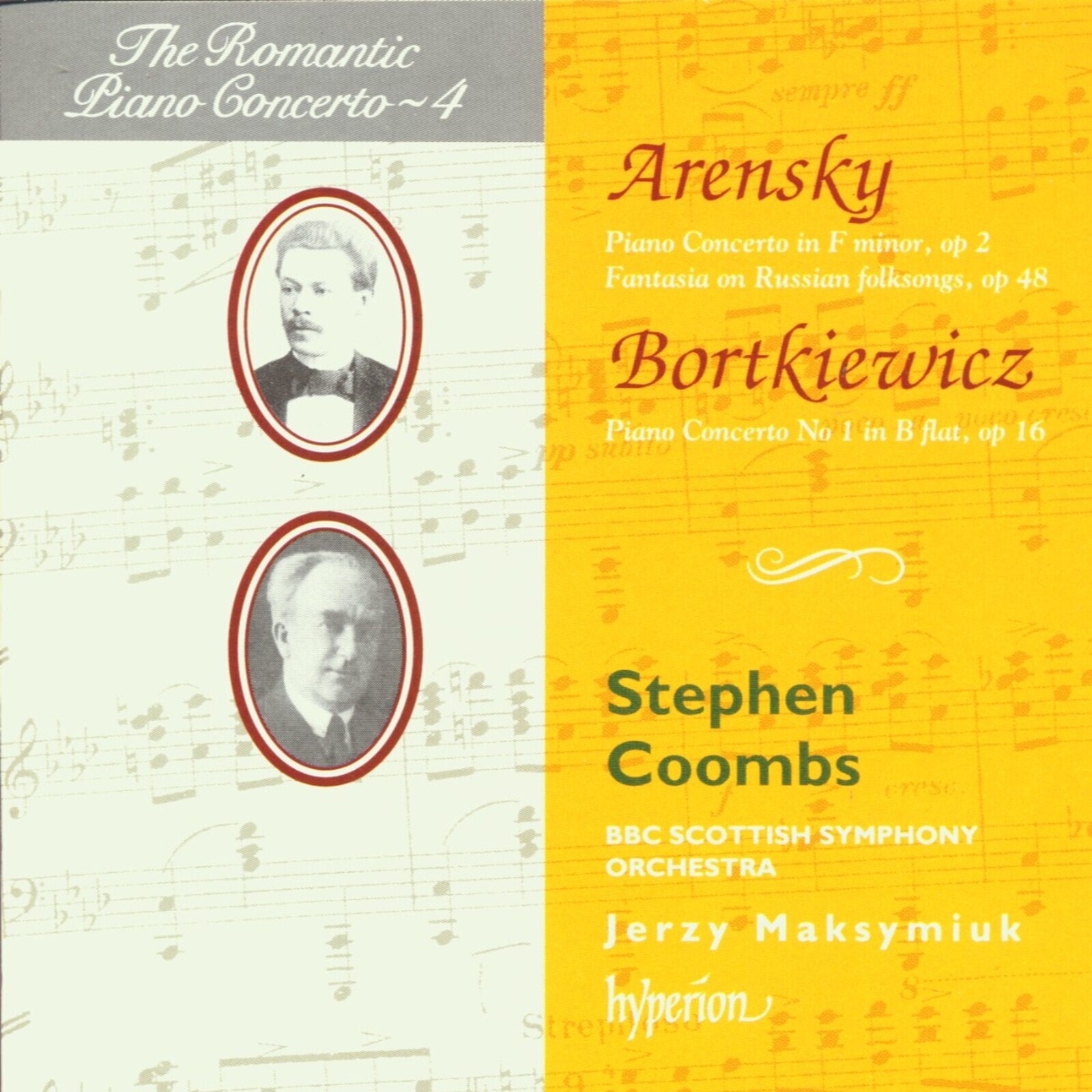 Stephen Coombs, ARENSKY & BORTKIEWICZ: PIANO CONCERTOS, CD