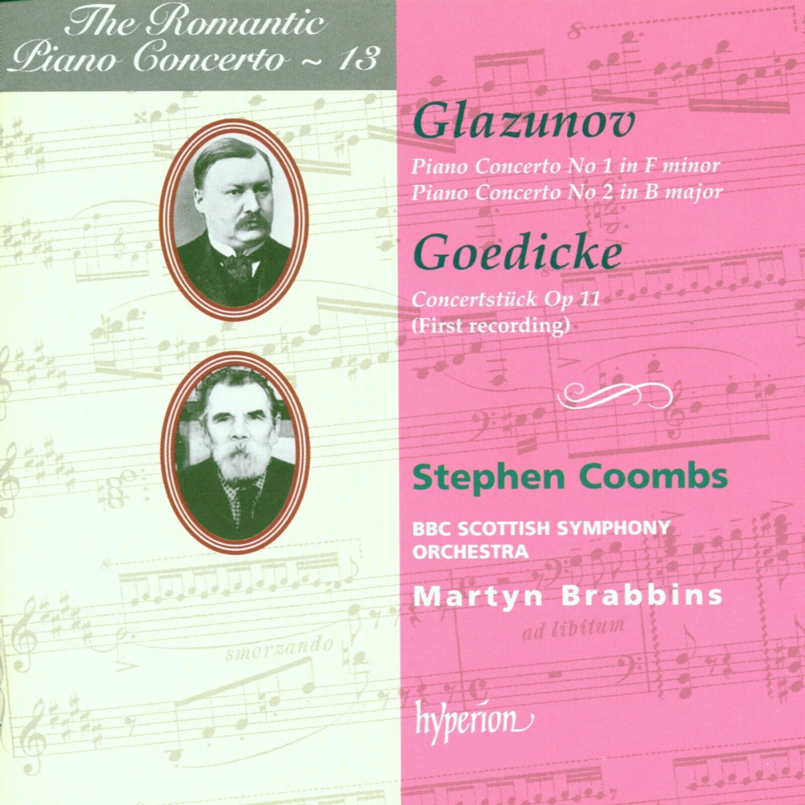 Stephen Coombs, GLAZUNOV & GOEDICKE: PIANO CONCERTOS (HYPERION ROM, CD
