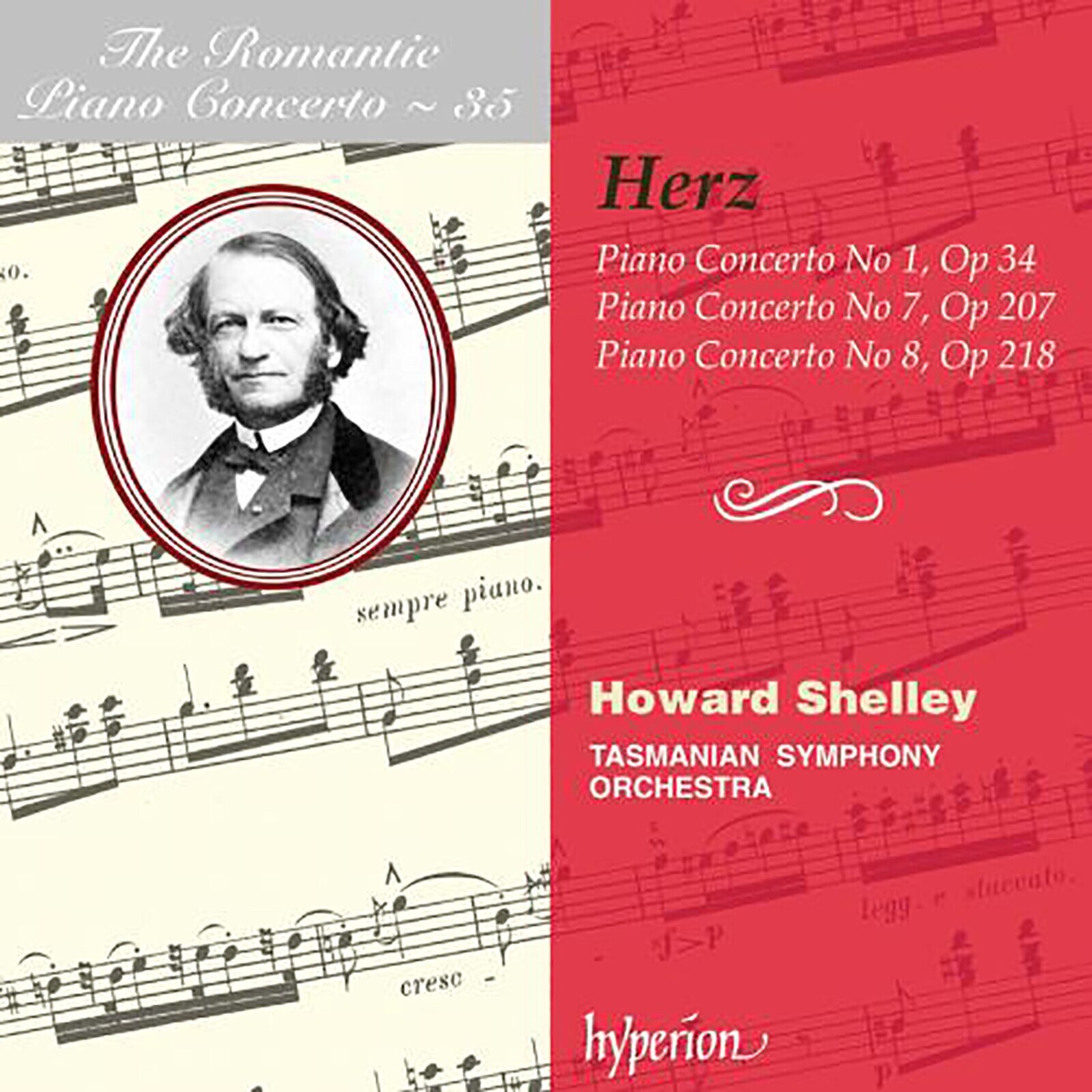 Howard Shelley, HERZ: PIANO CONCERTOS NOS. 1, 7 & 8 (HYPERION ROMA, CD