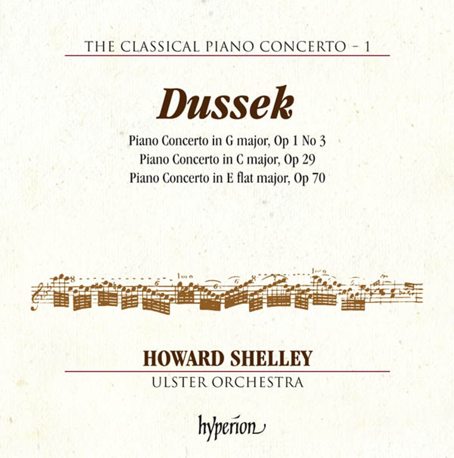 Howard Shelley, DUSSEK: PIANO CONCERTOS OP. 1/3, 29 & 70 (HYPERION, CD