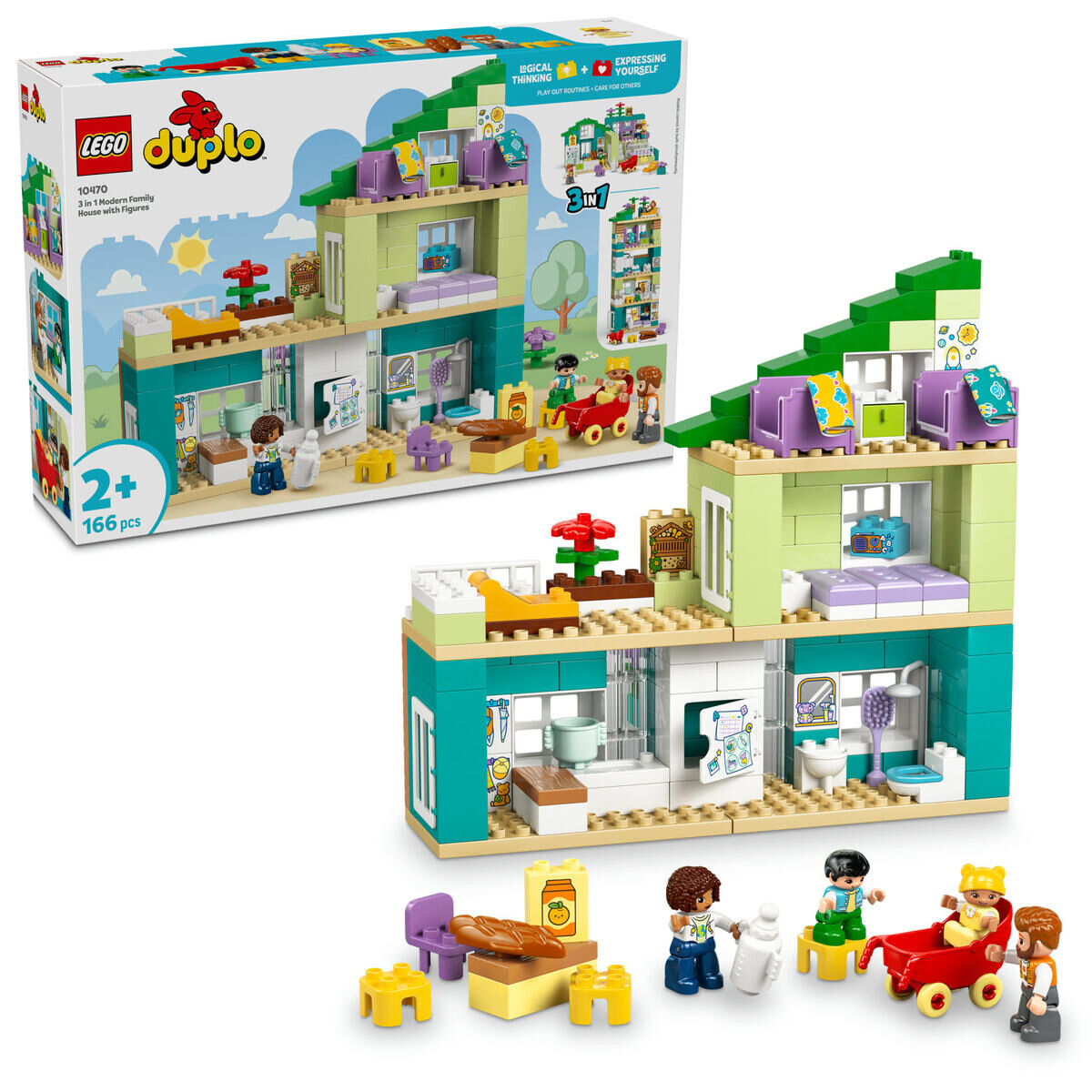 LEGO® DUPLO® 10470 Moderný rodinný dom 3 v 1 s figúrkami