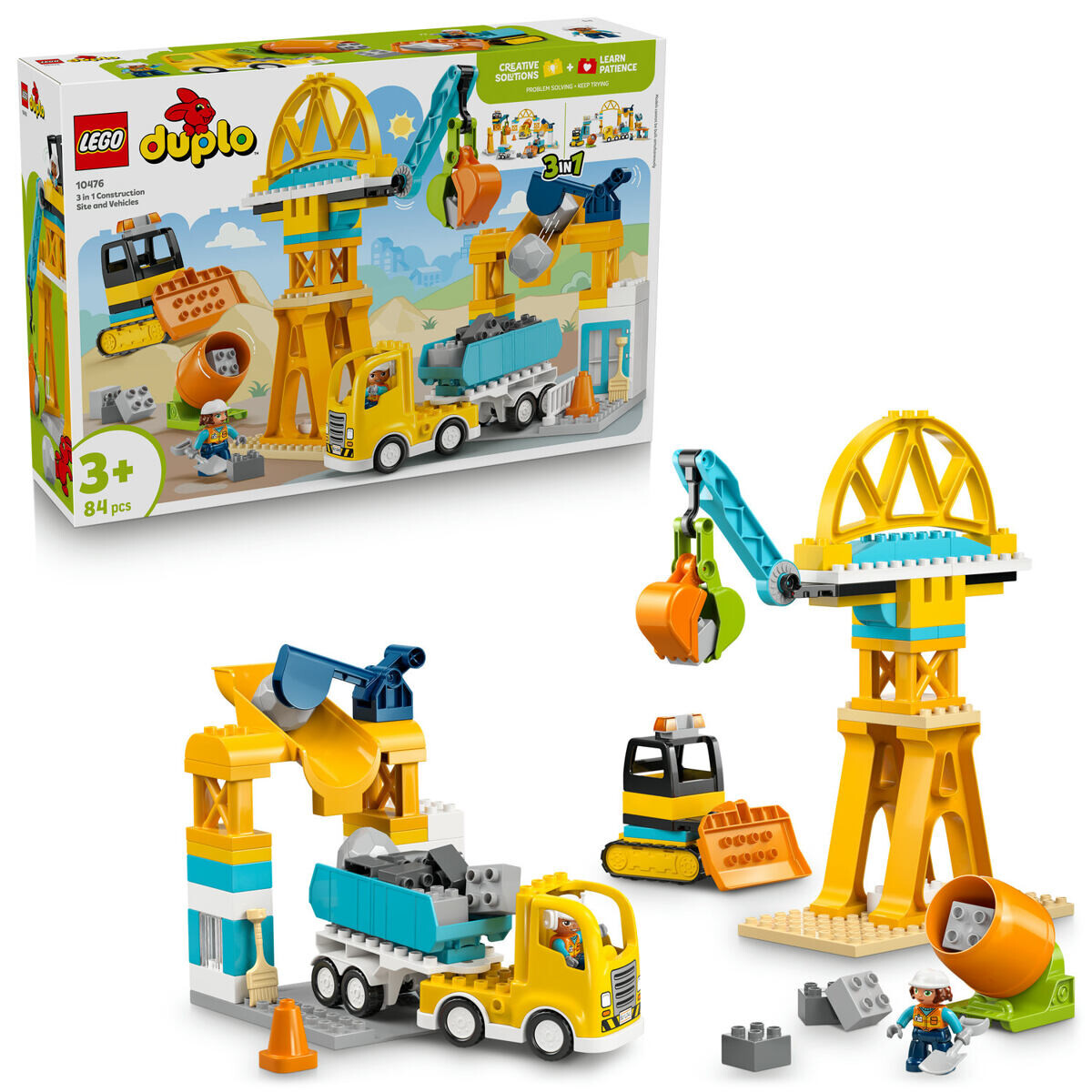 LEGO® DUPLO® 10476 Stavenisko a vozidlá 3 v 1