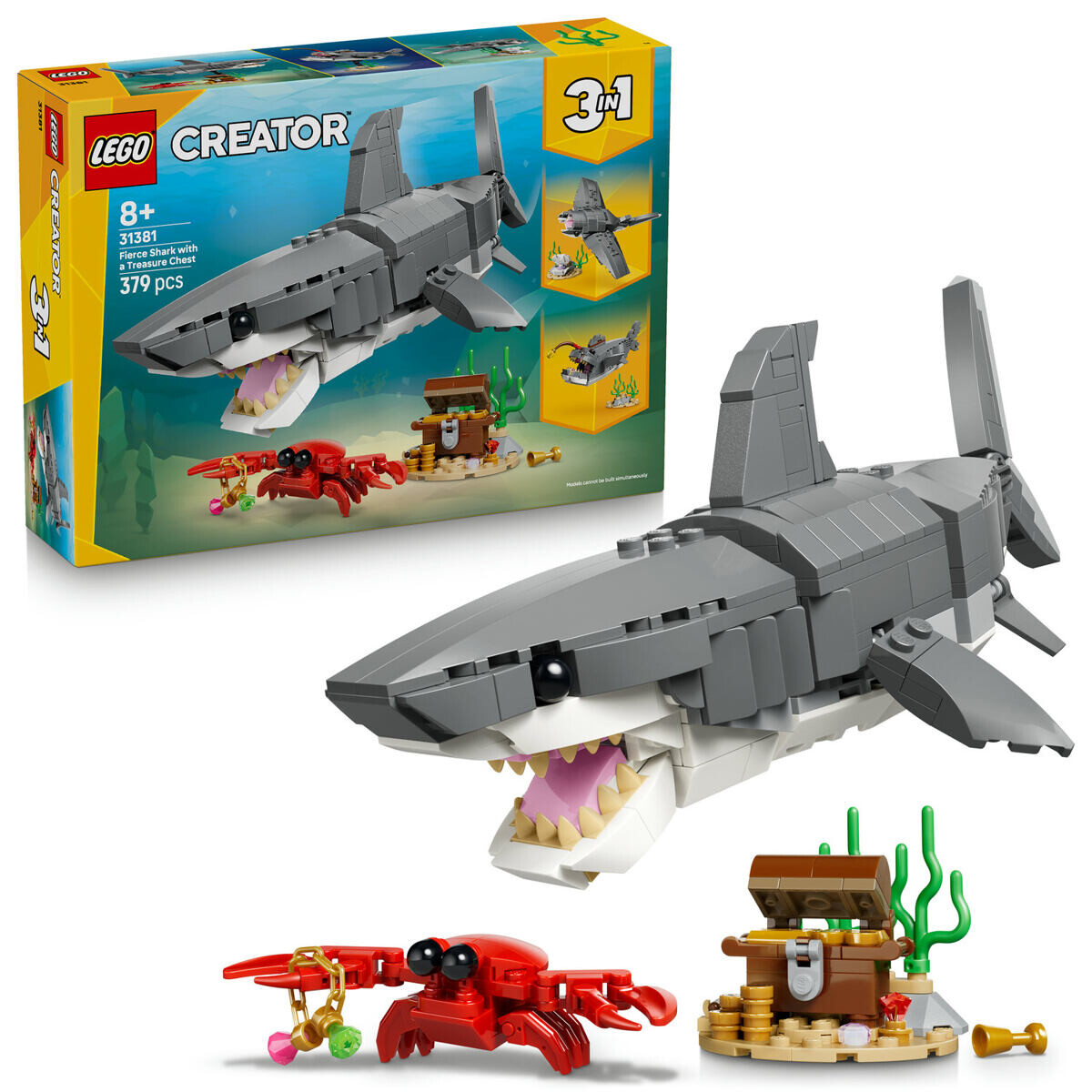 LEGO® Creator 31381 Divoký žralok a truhla s pokladom