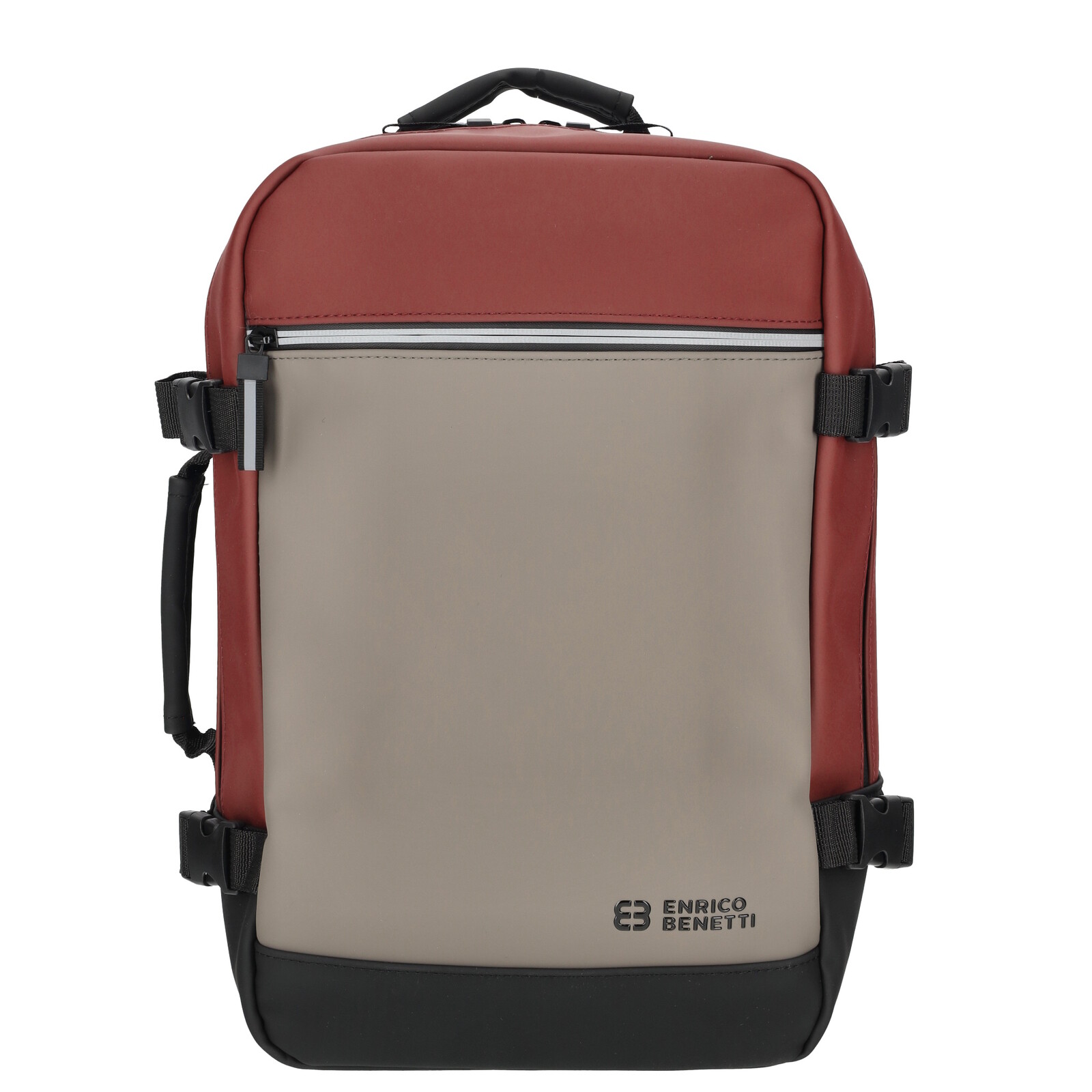 Vodoodpudivý kabínový batoh Enrico Benetti Bergen - vínovo-taupe - 25x20x40 cm