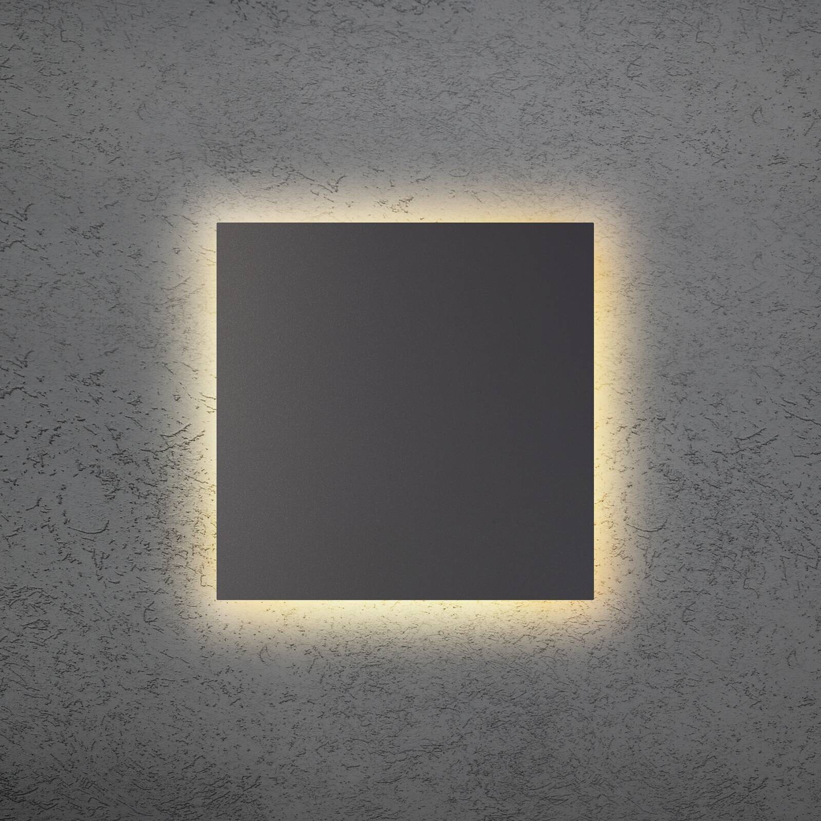 LED nástenné svetlo BLADE Q, antracitová, 34 x 34 cm, kov, stmievateľné