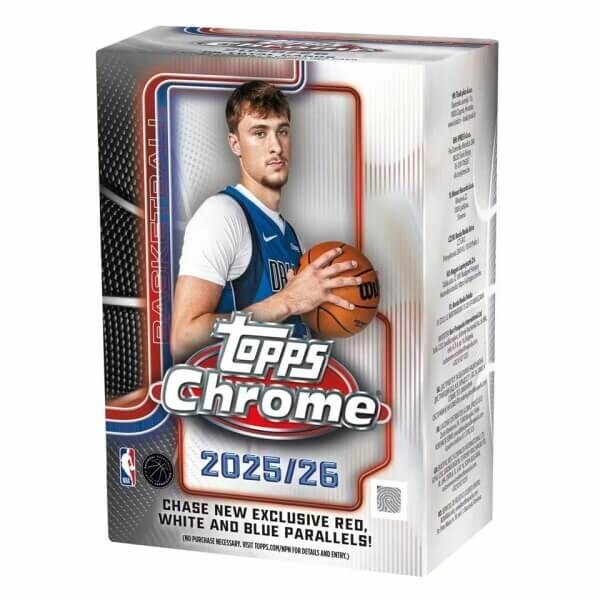 Panini 2025-2026 NBA karty Topps Chrome Basketball Blaster Box